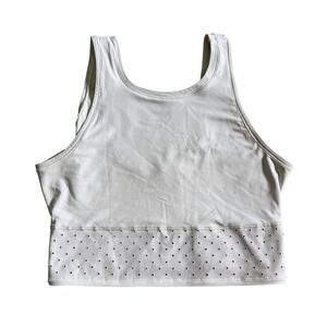 Lululemon Run Mind over Miles Top Women's Size 6 White Activewear Crop Top